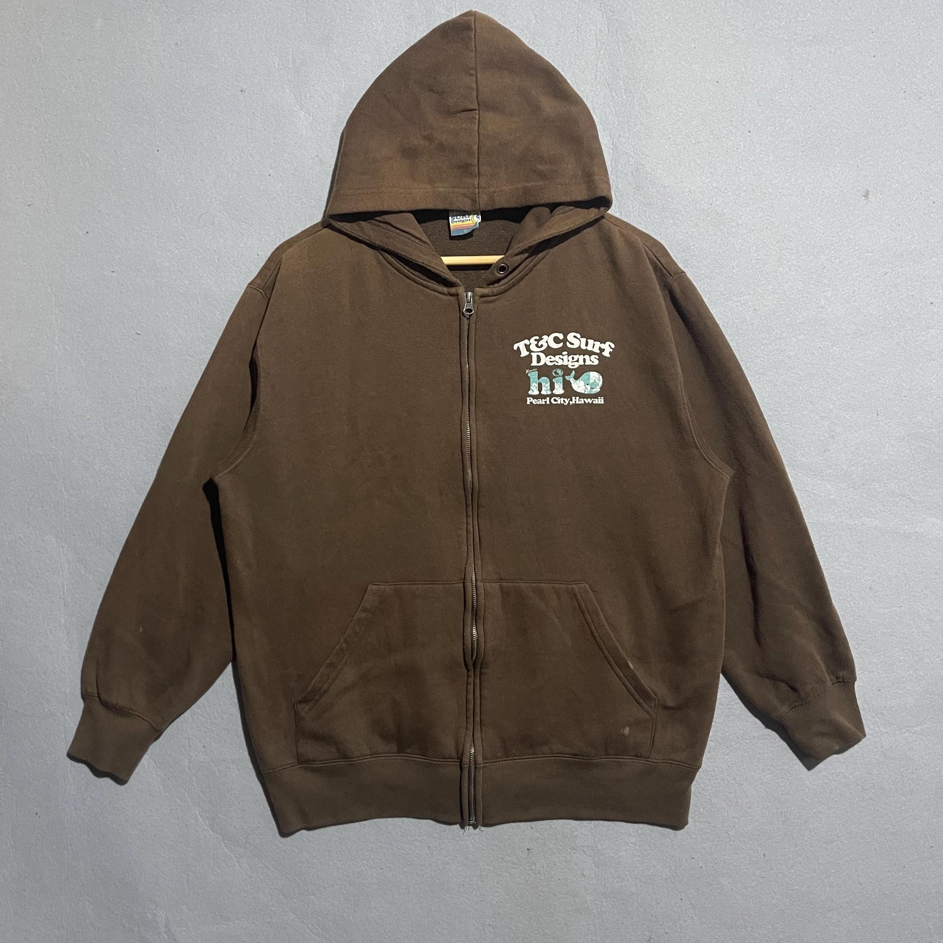 Vintage 90s T&C Surf Designs Hoodie: Pearl City Hawaii Surf Skate