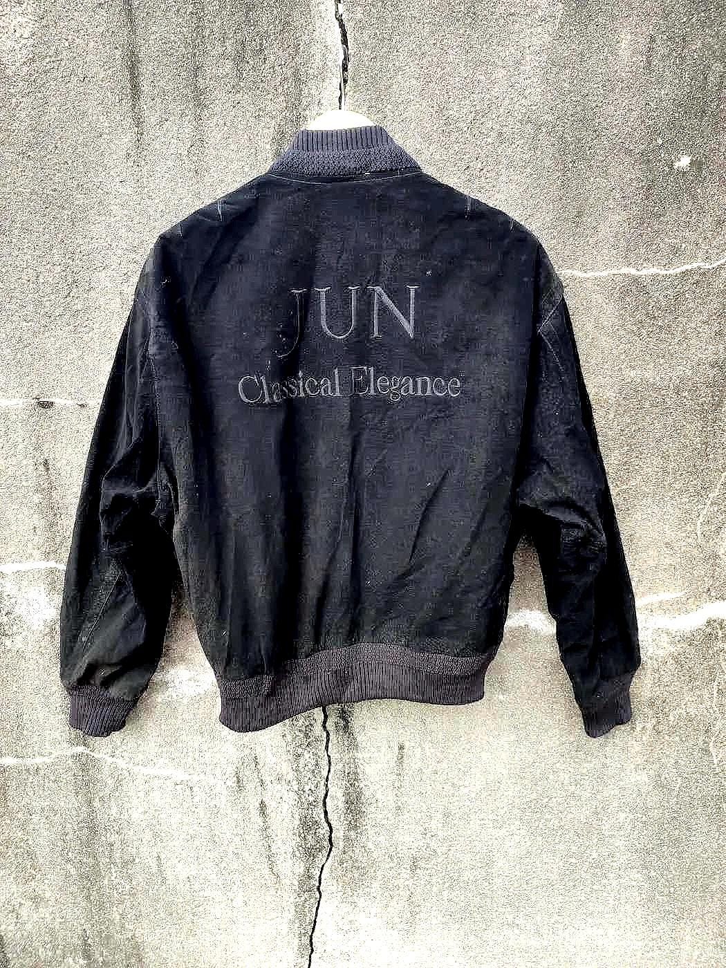 JUN MEN “classical Elegance” Embroidered Bomber Jacket – Black