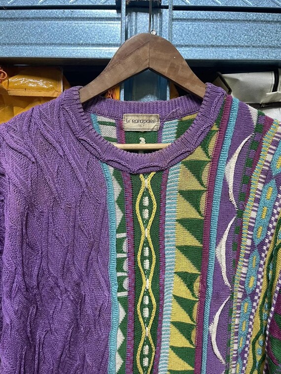 Vintage Le Rampare Italy 3D Knit Short Sleeve Sweater - Etsy