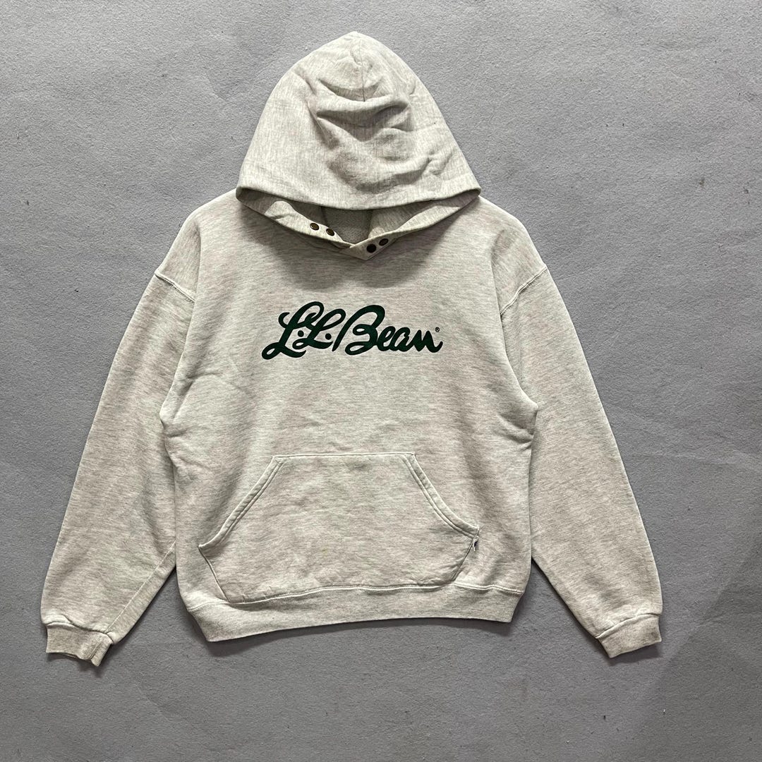 Vintage L.L. Bean Hoodie – USA Made Russell Athletic Tag, Fits S-M