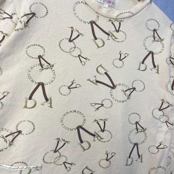 Vintage Trussardi Monogram Pattern Sweatshirt Cre… - image 3