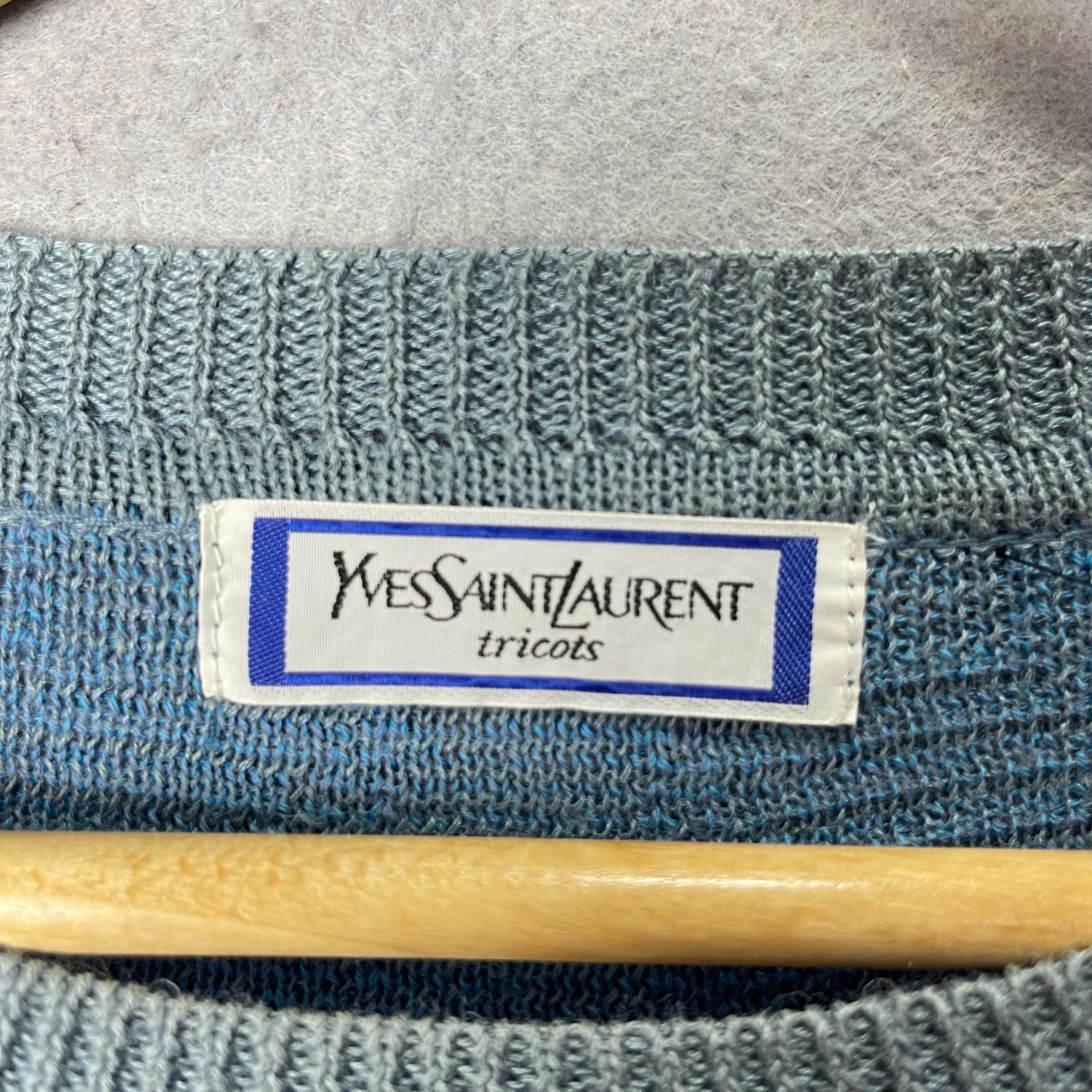 トップス Yves Saint Laurent Tricots Pattern Knit Buy Vintage Yves Saint Laurent Tricots Pattern Knit Sweater