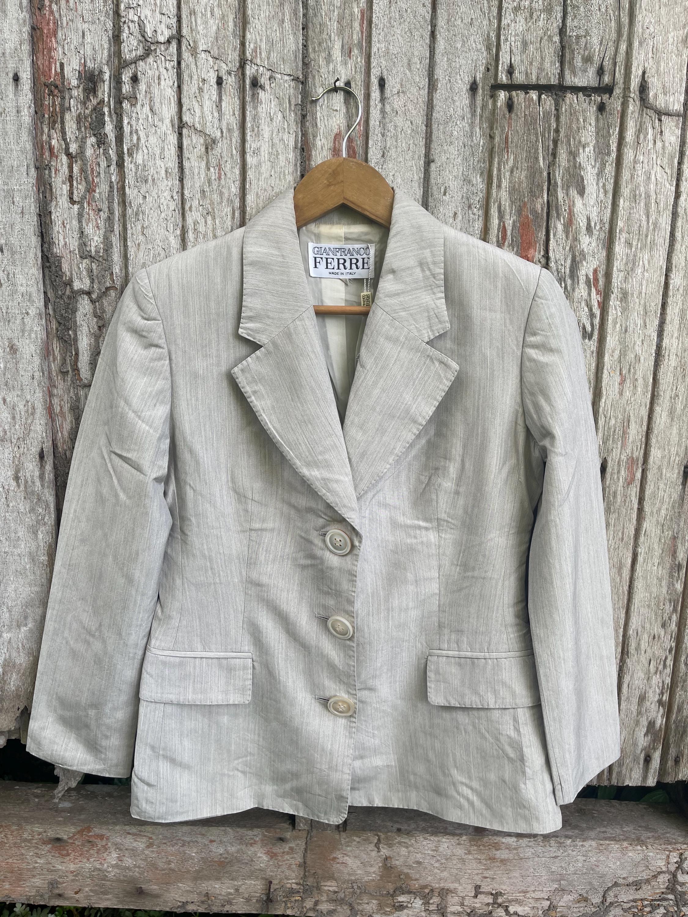 【イタリア製】80s GIANFRANCO FERRE リネン　セットアップ Gianfranco Ferré Vintage Italian Linen Blazer (90s) - Etsy