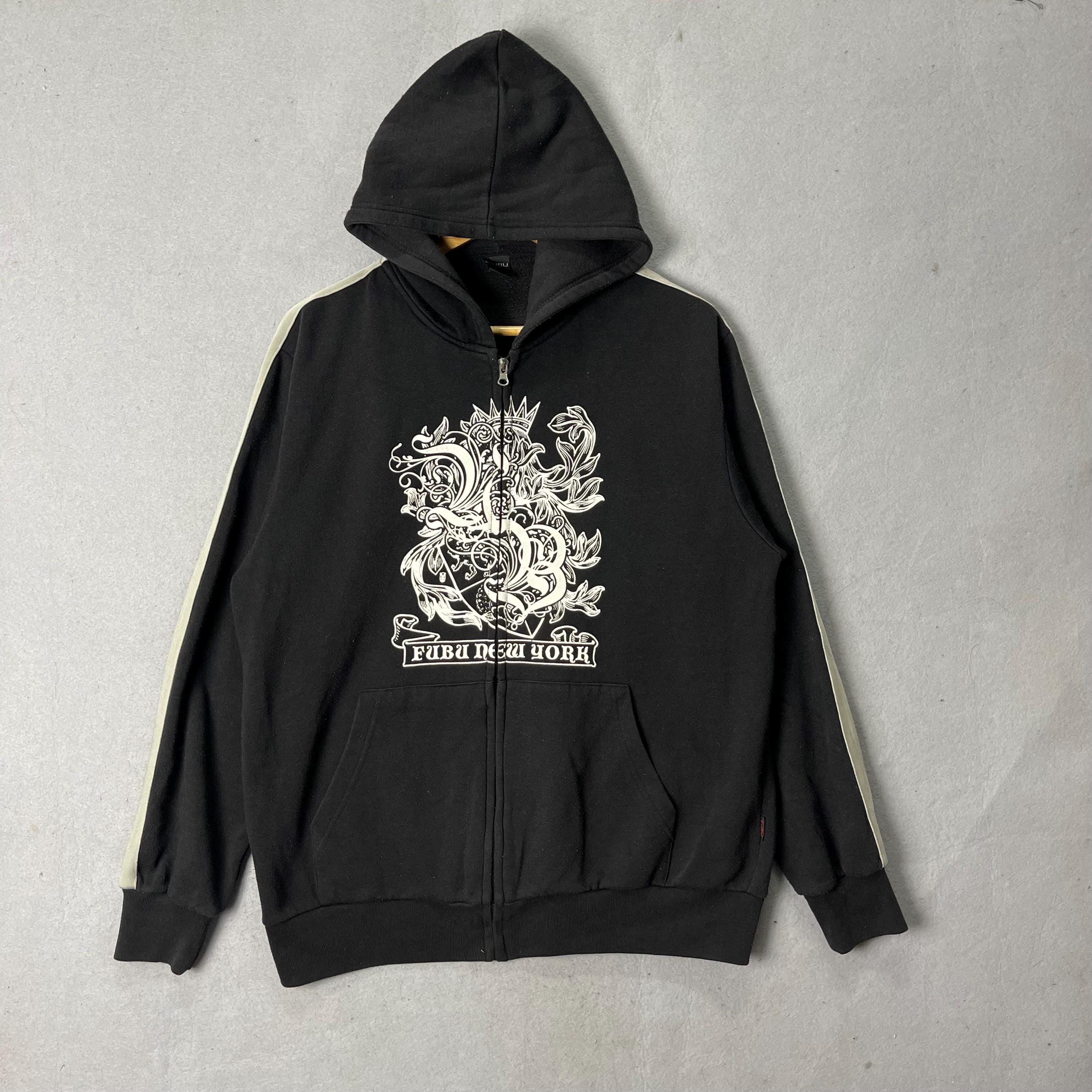 FUBU the Collection Black Zip Hoodie Dragon Print XL - Etsy