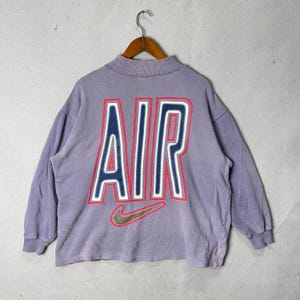 Nike Big Logo AIR Back Spellout Sweatshirt Purple image 1