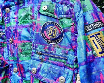 VTG 90s PHENIX FIS Limited Ski Jacket – Neon Abstract Print