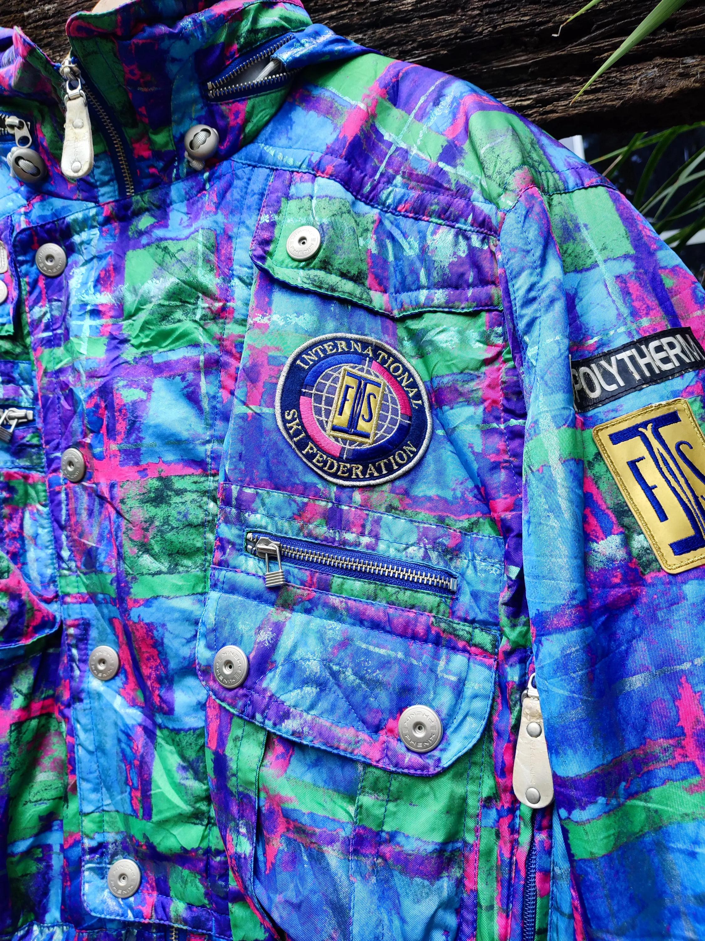 VTG 90s PHENIX FIS Limited Ski Jacket – Neon Abstract Print