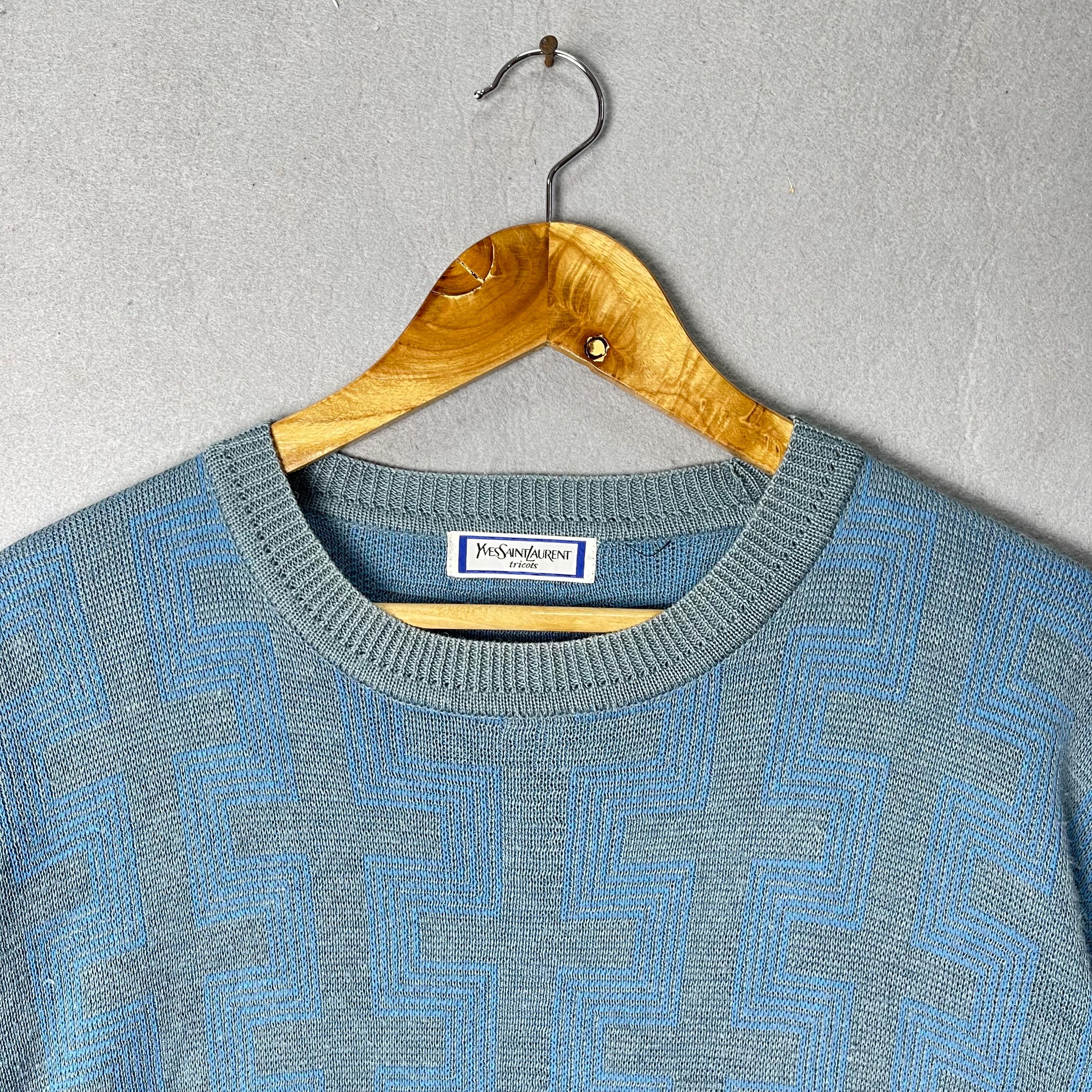 Buy Vintage Yves Saint Laurent Tricots Pattern Knit Sweater