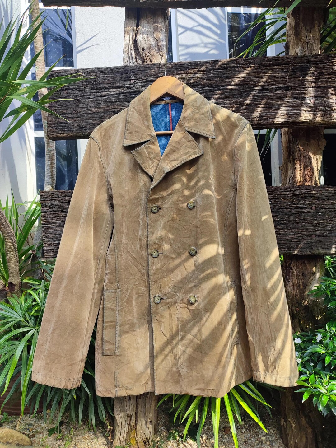 ジャケット・アウター 00s Tornado Mart Double Breasted Jacket Tornado Mart Brown Suede Double-breasted Jacket – L - Etsy