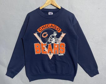 Vintage 90s Chicago Bears Sweatshirt – Navy – Made in USA – Size M