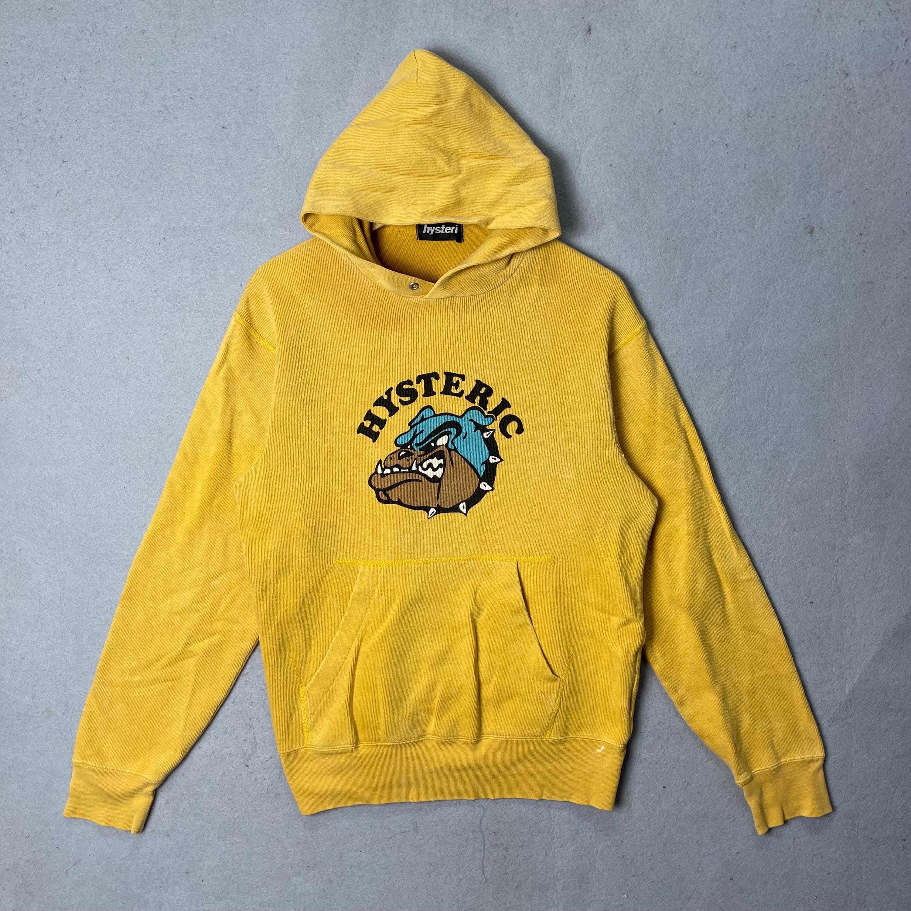 HYSTERIC GLAMOUR ジップアップパーカー フーディー イエロー麻混 Vintage Hysteric Glamour Hysteric Bulldog Graphic Hoodie Yellow - Etsy