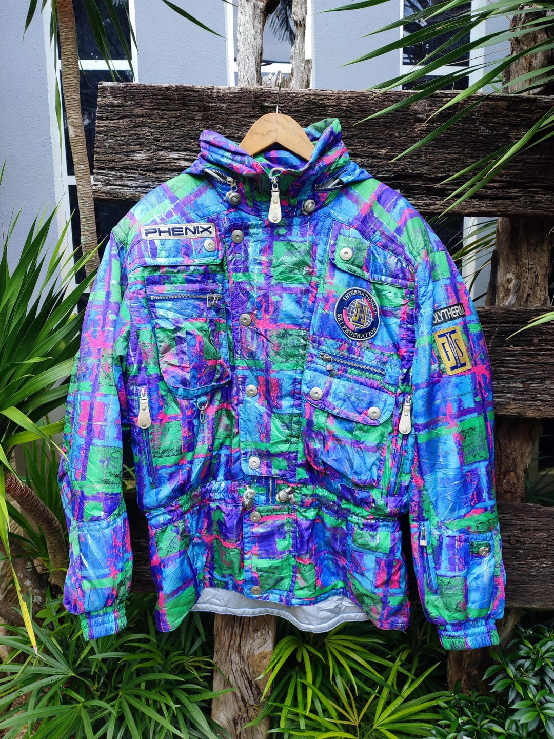 VTG 90s PHENIX FIS Limited Ski Jacket – Neon Abstract Print