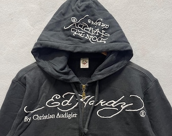 2000s Ed Hardy by Christian Audigier Tiger Zip Hoodie - Etsy UK