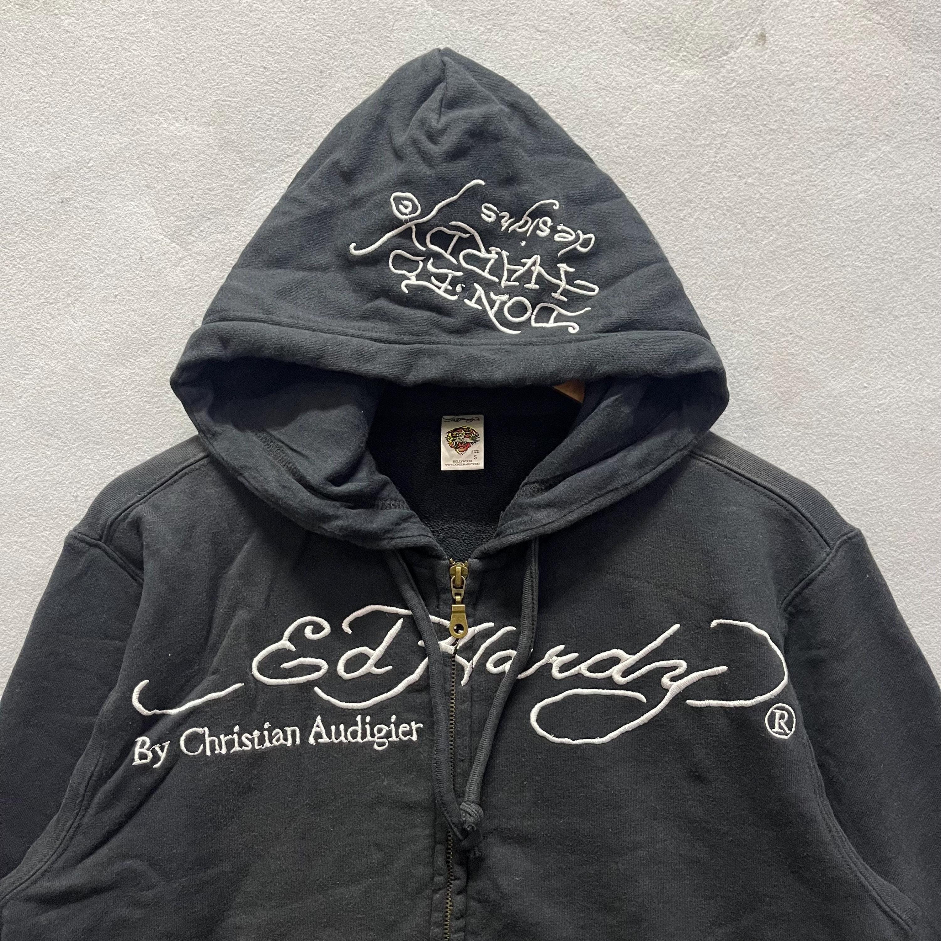 2000s Ed Hardy by Christian Audigier Tiger Zip Hoodie - Etsy