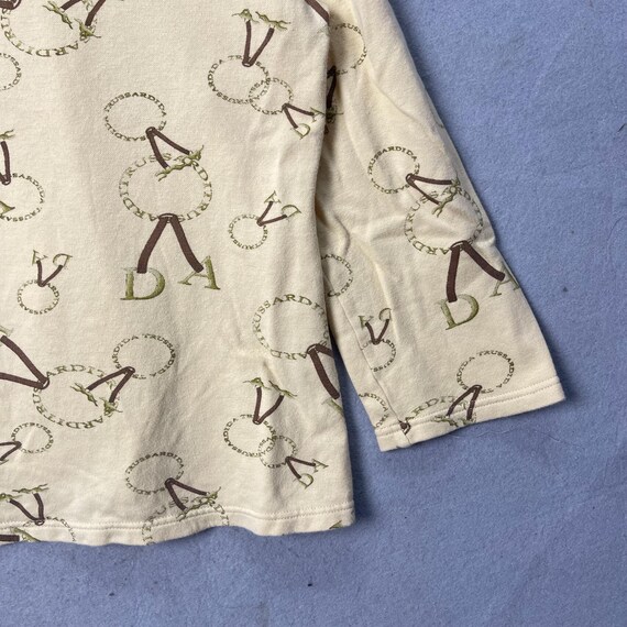 Vintage Trussardi Monogram Pattern Sweatshirt Cre… - image 4