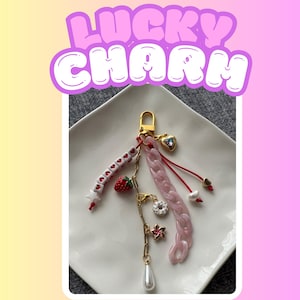Keychain Charm Bag, Beaded Bag Charm, Cute Purse Accessory
