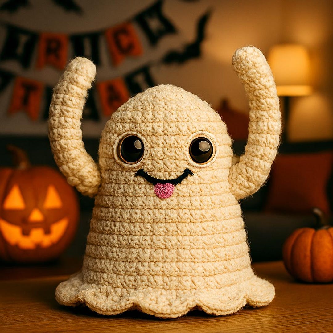 Ghost Crochet Pattern PDF – Cute Halloween Amigurumi Toy Tutorial ...