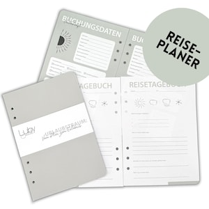 Agenda e diario di viaggio per raccoglitore ad anelli A5 • stampati e perforati • inserti non datati • agenda e diario delle vacanze