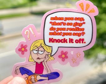 Lizzie McGuire Sticker | Y2K Nostalgia, That's So Gay PSA