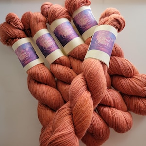 Rust- 100% Cotton Yarn, Hand Dyed, Multiple Weights, Ready to Ship