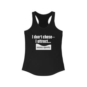 Attraction Quote Racerback Tank, Motivational Fitness Top, Women&#39;s Workout Wear, Gift for Her, Inspirational Gym Apparel