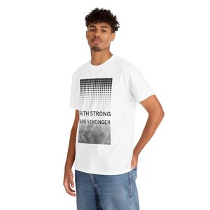 Männliches schweres Baumwoll-T-Shirt, lässiges T-Shirt für den Alltag, bewölktes Vibe-Grafik-T-Shirt, Geschenk für Freunde, gemütliches T-Shirt, perfekt für jeden Anlass