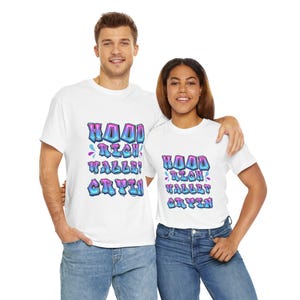 Camiseta gráfica bacana - Hood Rich Wallet Cryin Camiseta unissex de algodão pesado