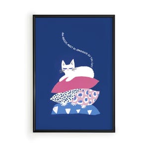 All Guests Must Be Approved by the Cat, Funny Cat Wall Art, Funny Digital Art Print, Cat Lover Wall Decor, Home Decor Cat Owner