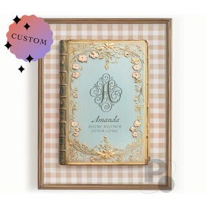 Name Kinderzimmer Wandkunst, Benutzerdefinierte Blumen Anfangswandkunst, personalisierte Kinderzimmer Monogramm Kunst, Baby Mädchen Namensschild, Kinderzimmer Buchdruck Geburtsgeschenk