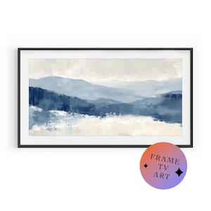 Blue Ridge Mountains Wall Art, Samsung Frame TV Art, Abstract Landscape Painting, Oil Painting, Natural Wall Decor, Masculine Wall Art