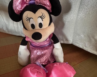 Disney Minnie Mouse 10" Metallic Pink Plush