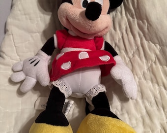 Disney Parks Minnie Mouse Plush: 12 Inches Red Dress