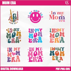In meiner Mom Era svg Bundle, Mom svg, Mom Shirt Design, jubeln Mom svg, Mom Geschenke, Retro Mom svg Designs, Mom Life svg, digitaler Download