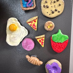 Handmade Clay Magnet | Cute Quirky Fridge Magnet | Air Dry Clay Art | Dopamine Decor
