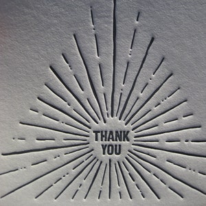 Stunning Letterpress Thank You Stationery Set image 1