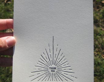 Stunning Letterpress Thank You Card