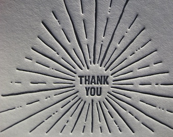 Stunning Letterpress Thank You Stationery Set