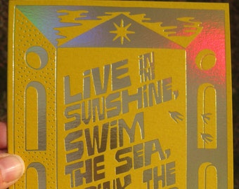 Live in the Sunshine Rainbow Foil Stationery Set