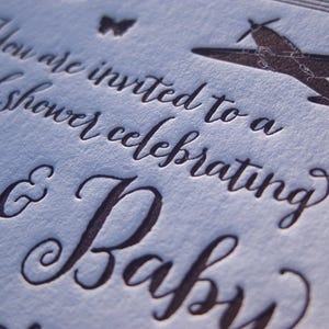 Woodland Bug Band Letterpress Baby Shower Invitations
