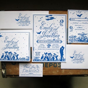 Moonlight Dance Letterpress Wedding Invitation Suite with Scripty Typography...As seen in Engaged Magazine!