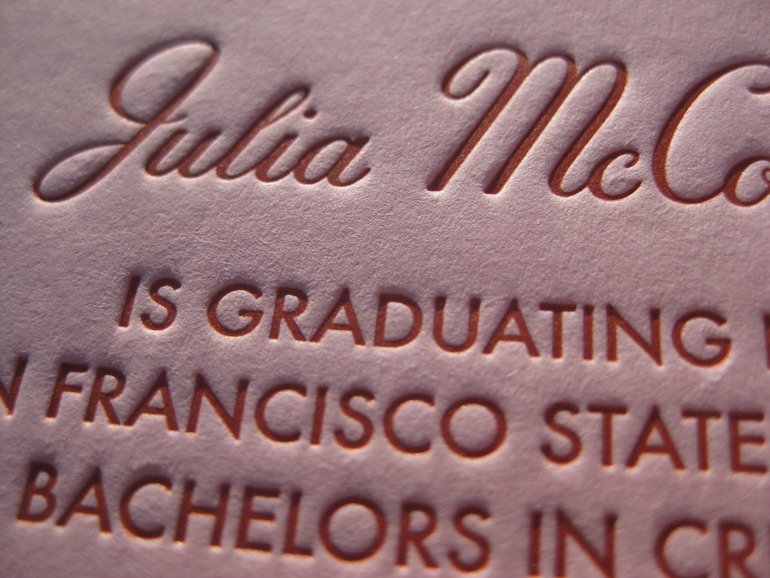 Custom Letterpress College Graduation Announcements - Etsy
