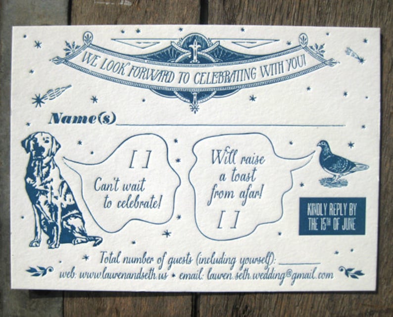 Ocean & Nature Wedding Custom Letterpress Wedding Invitation Suite image 5