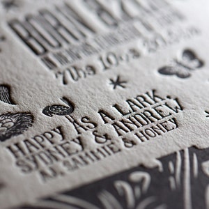 Sunny Summer Afternoon Custom Design Letterpress Birth Announcements image 4