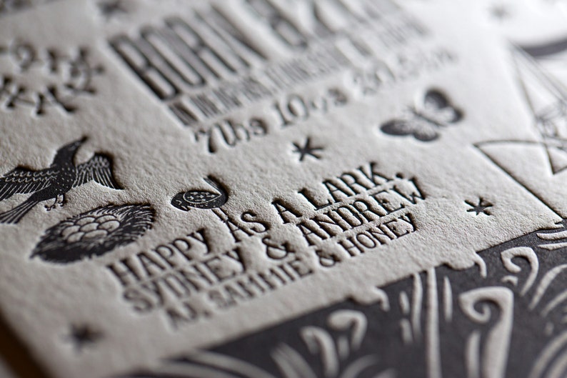 Sunny Summer Afternoon Custom Design Letterpress Birth Announcements image 4