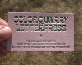 250 Custom Letterpress Business Cards with Your Logo