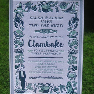 New England Love Custom Letterpress Wedding Invitations