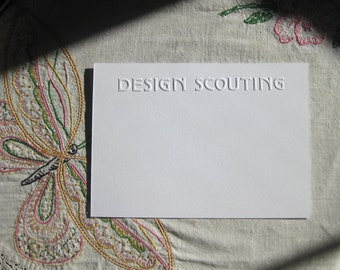 Custom Personalized or Business Embossed Stationery