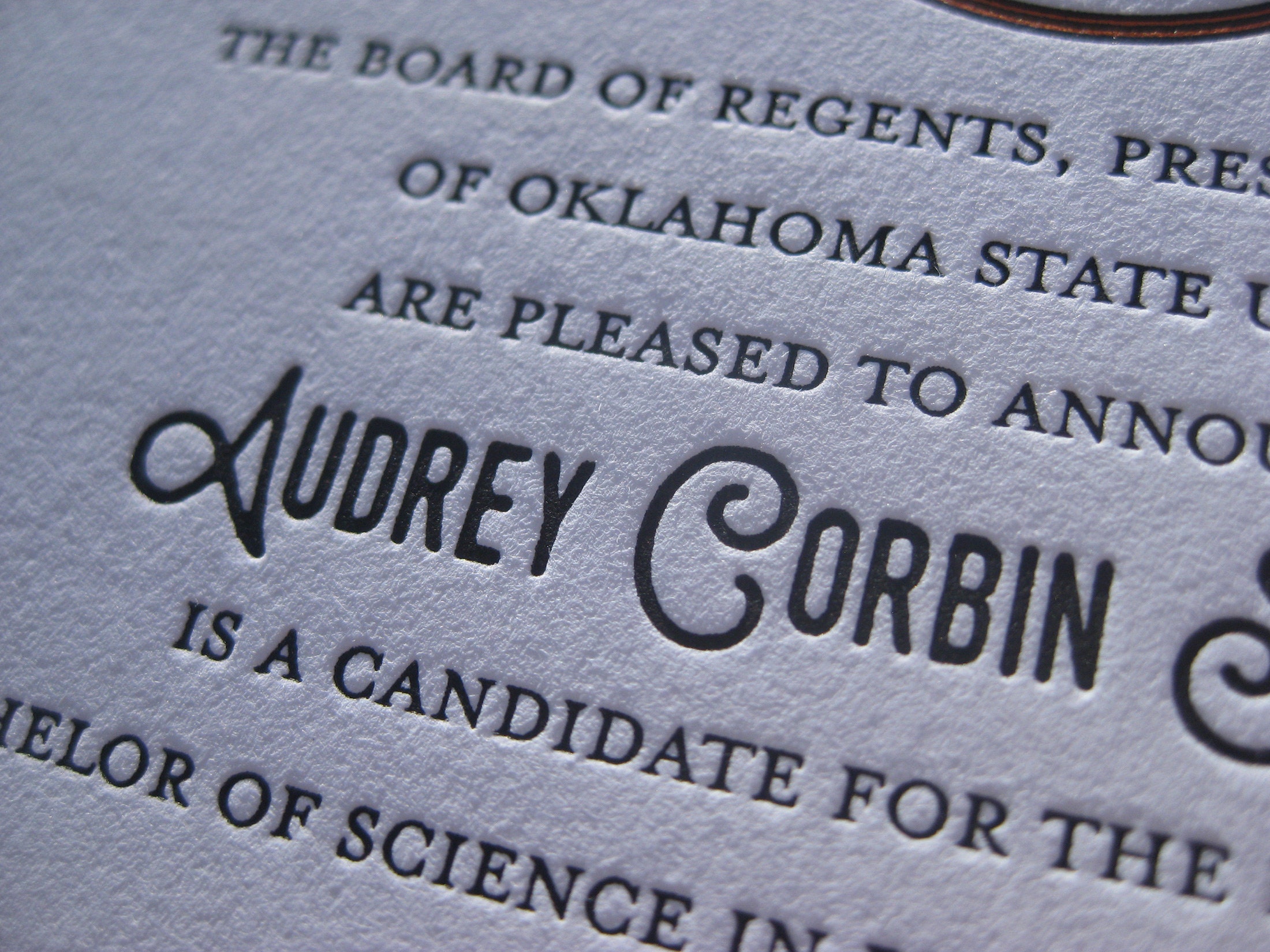 College Crest Custom Letterpress Graduation Announcements (customizable ...