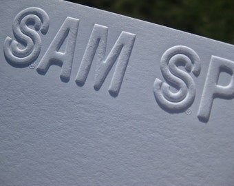 Custom Corporate Embossed Logo Stationery Notecards