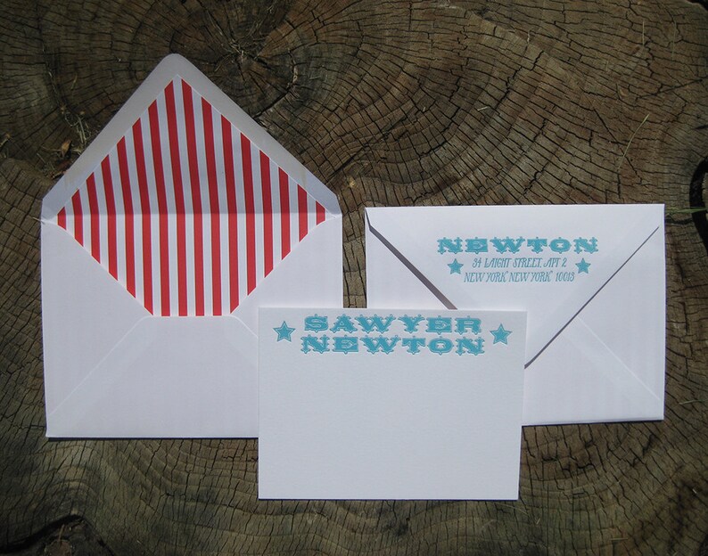 Vintage Circus Custom Letterpress Baby Stationery or Thank You Etsy